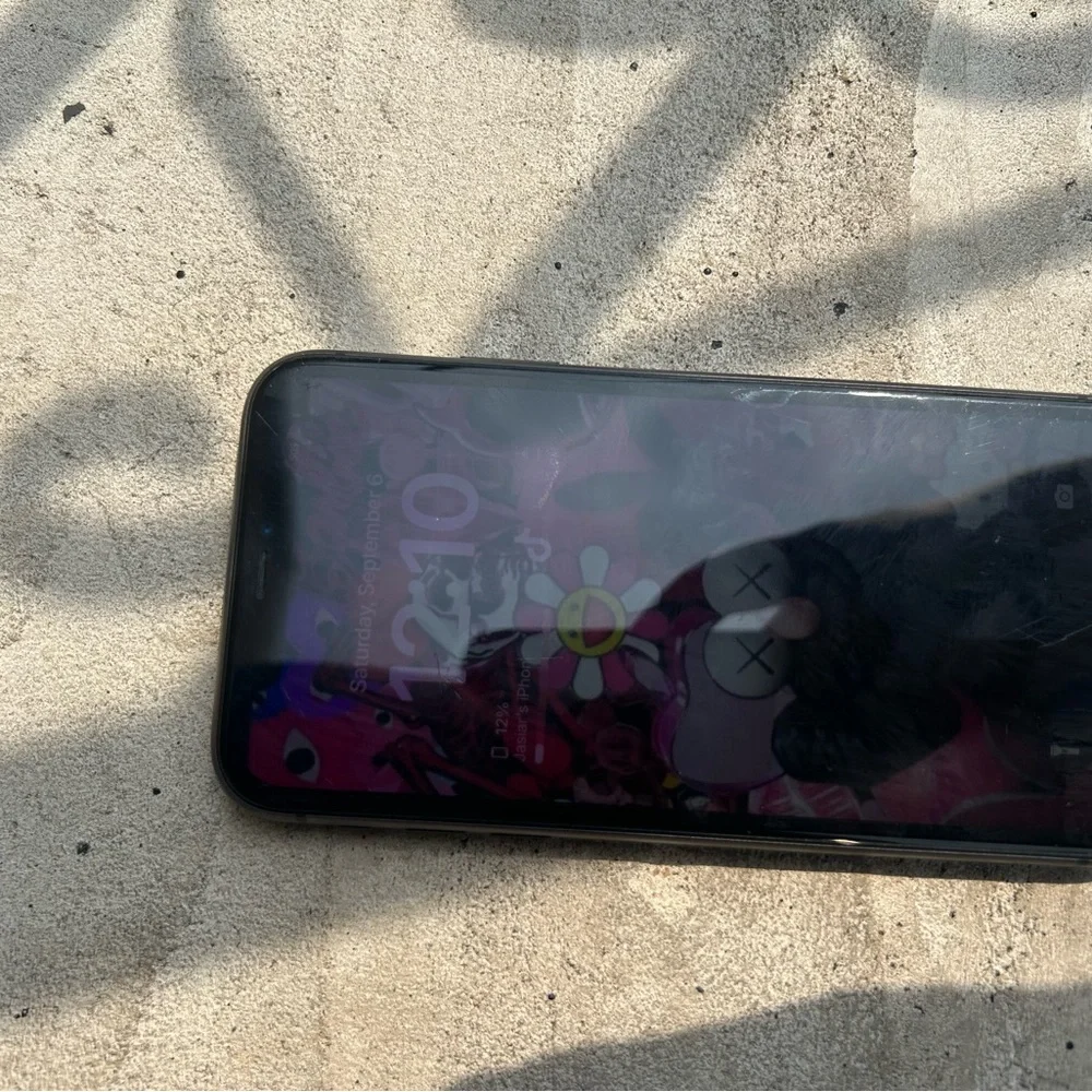 Apple Black Smartphone with Colorful Display